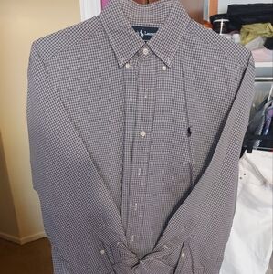 Ralph Lauren Black and White Casual Button Down Shirt